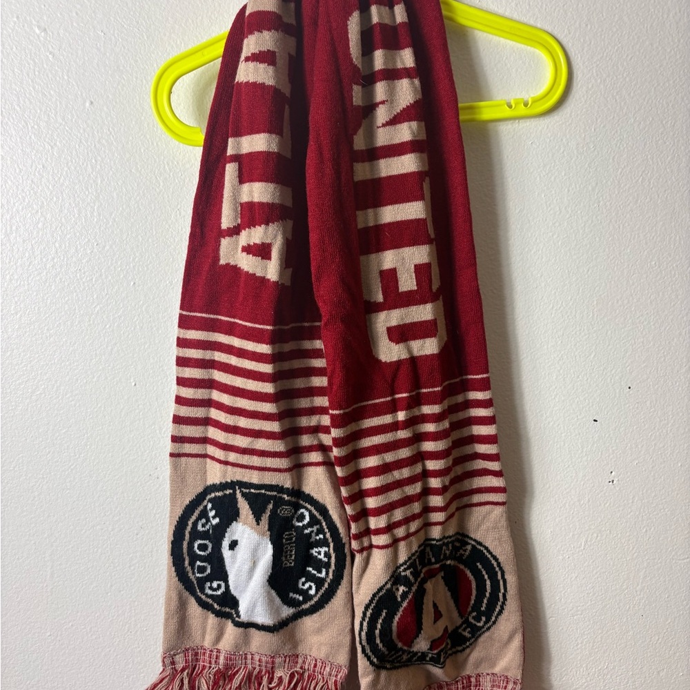 Red and Cream Soccer Scarf